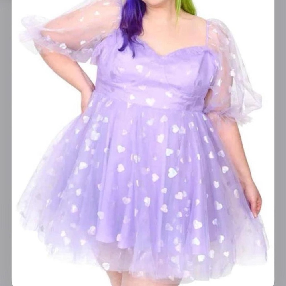 Purple Heart Tulle Dress